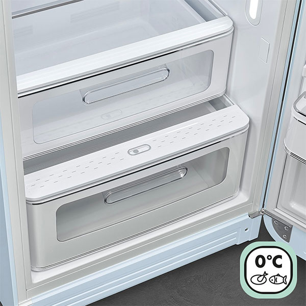 Smeg 50's retro-style refrigerator life plus drawer